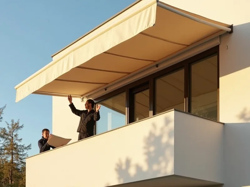 Store banne de terrasse entretenu par Fenêtres Genève
