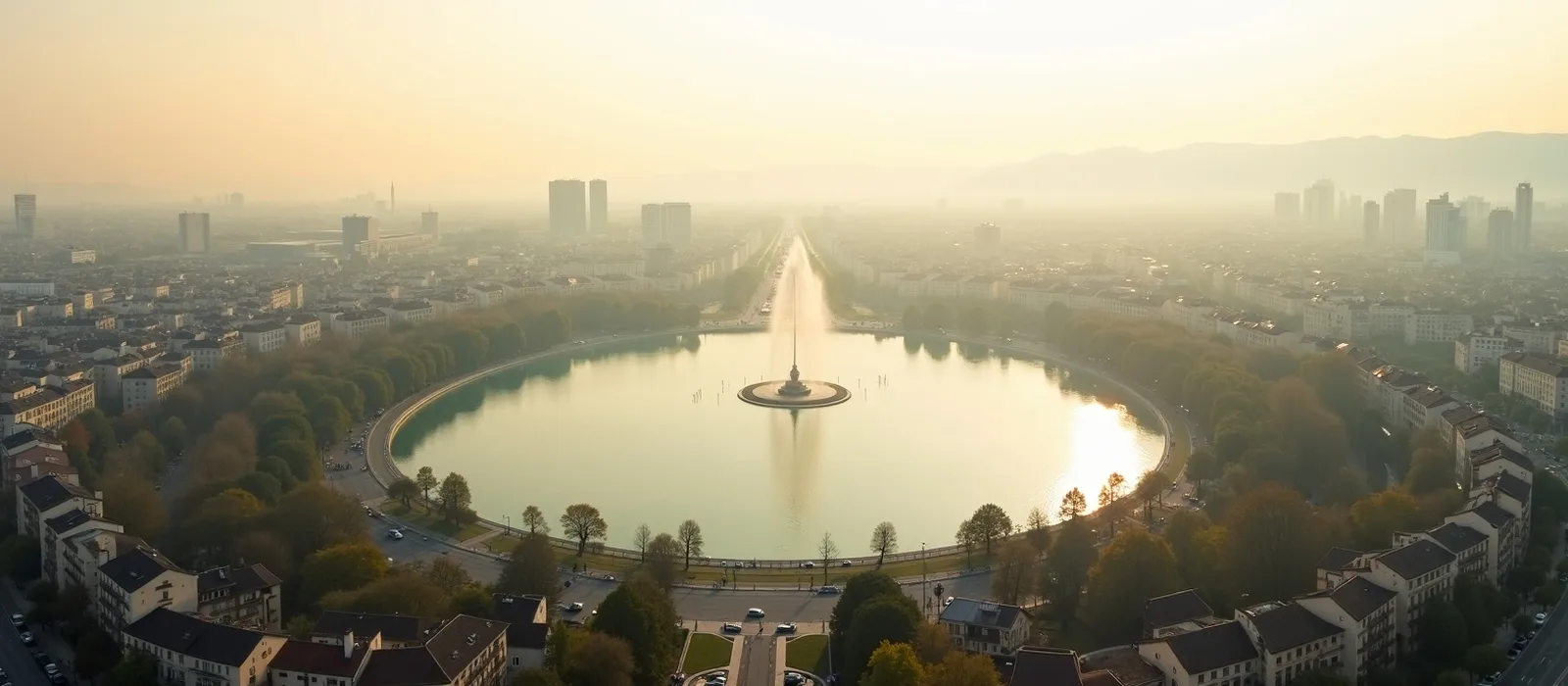 Vue panoramique de Genève et du lac Léman